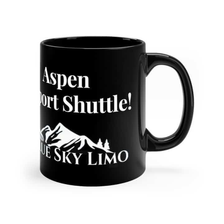 aspen airport shuttle right view of coffee mug