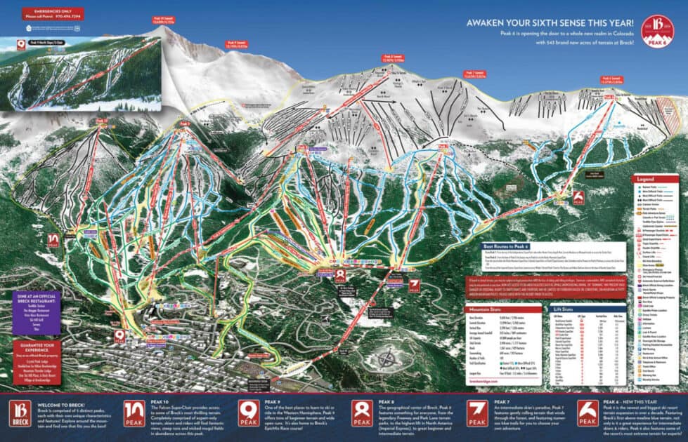 Breckenridge Ski Trail Map