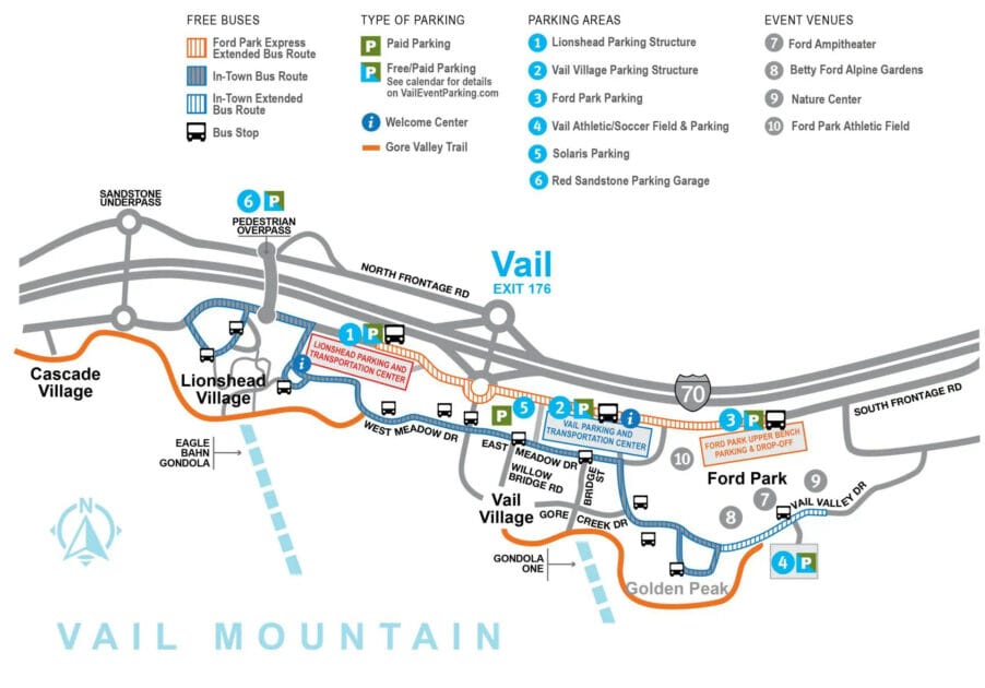 official vail parking map
