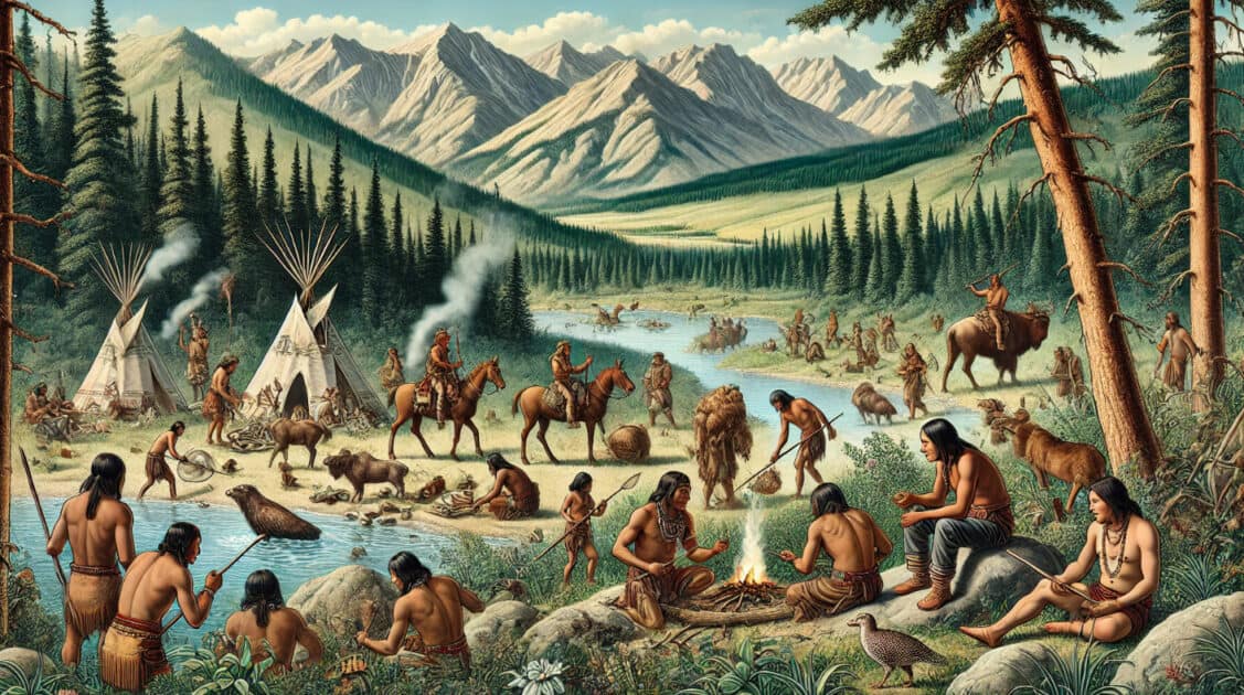 ute inative americans hunting on the Eagle River