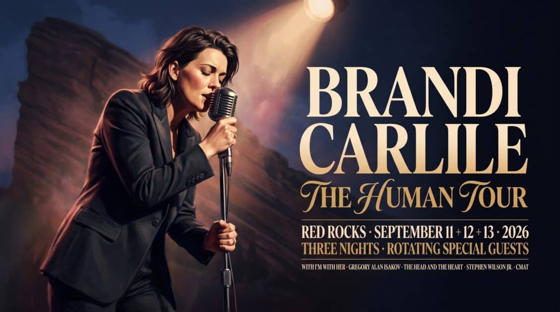 brandi carlile red rocks landscape poster