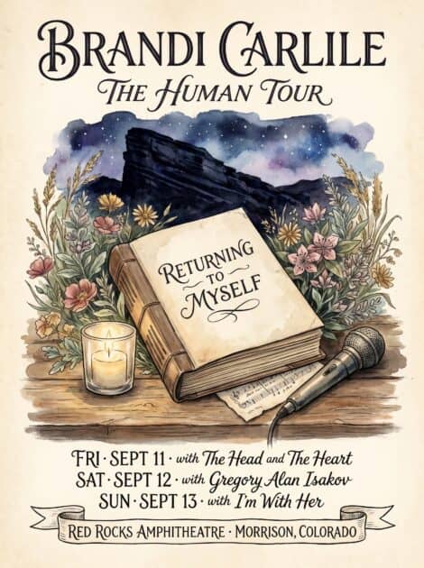 brandi carlile red rocks vertical poster
