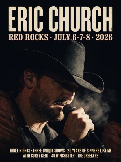 01 eric church red rocks concert vertical poster