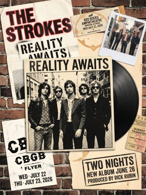 the strokes red rocks vertical poster