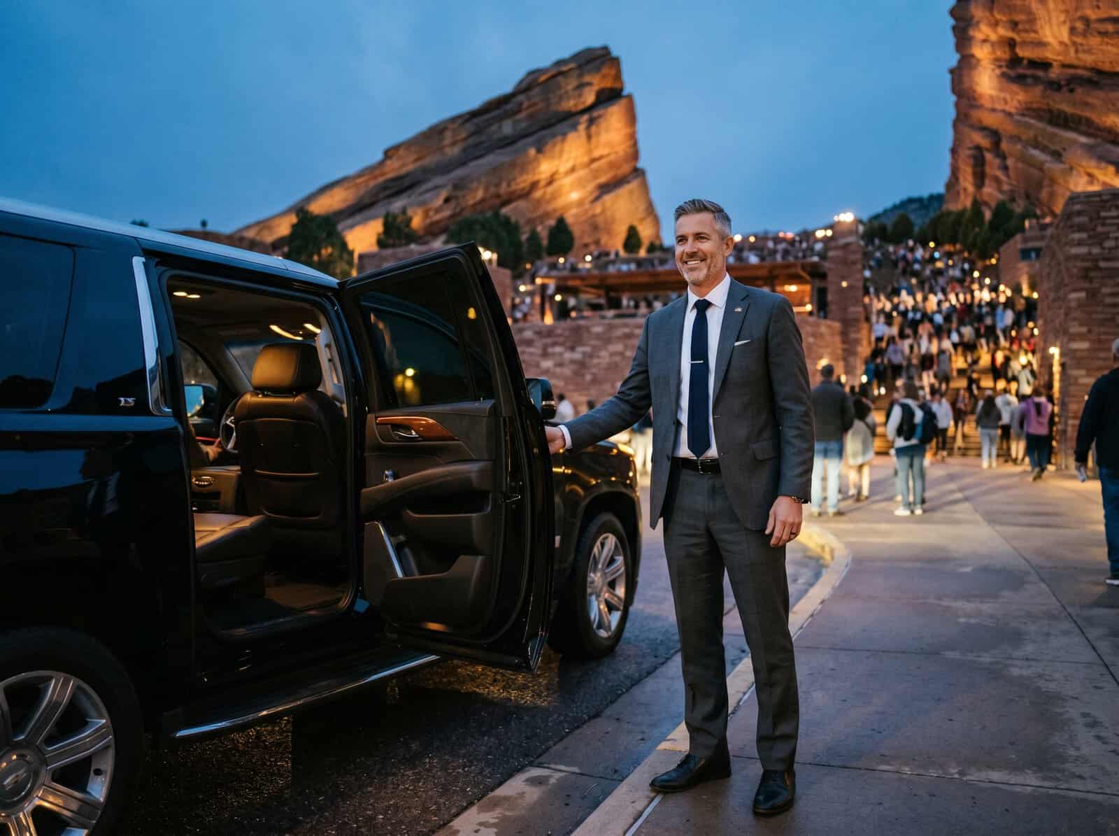 luxury suv with driver for red rocks