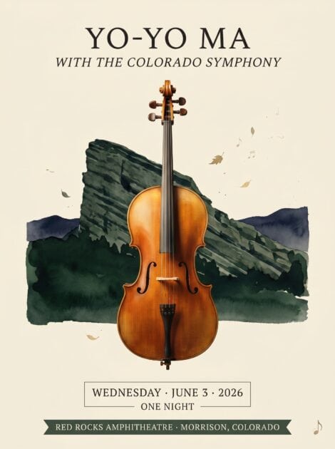 Yo-yo ma red rocks 2026 vertical poster