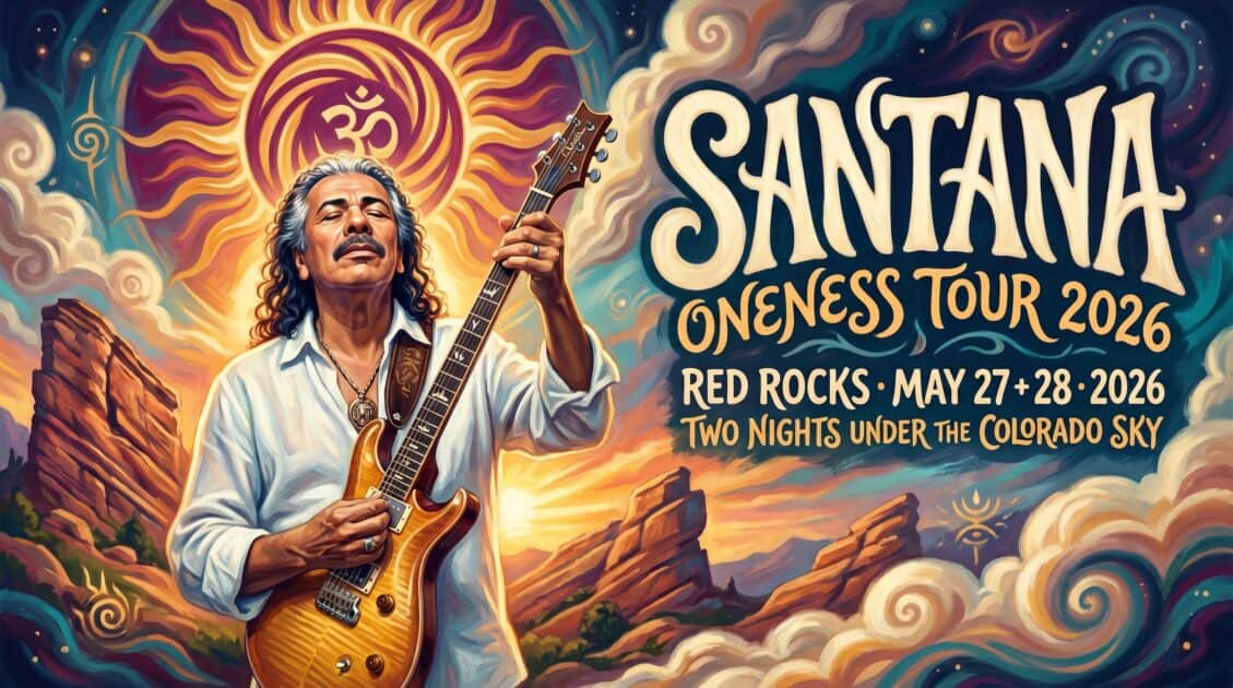 santana at red rocks 2026 horizontal poster