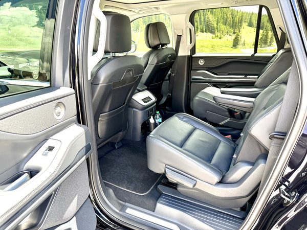 inside a Blue Sky Limo Aspen airport shuttle