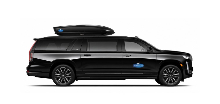 XL private SUV for Beaver Creek airport shuttle service with rooftop cargo box