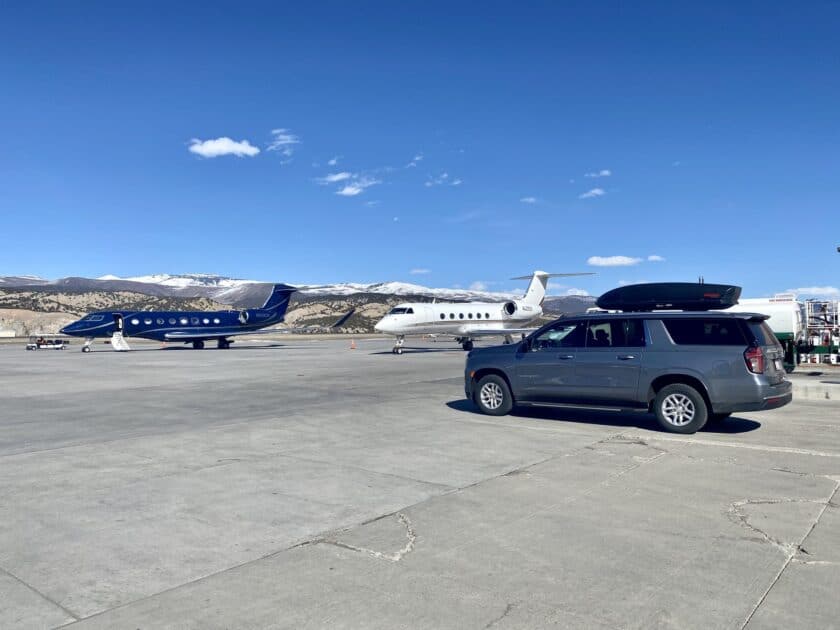 Blue sky limo pickup and eagle county airport